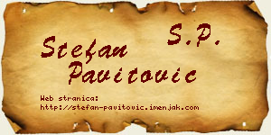 Stefan Pavitović vizit kartica